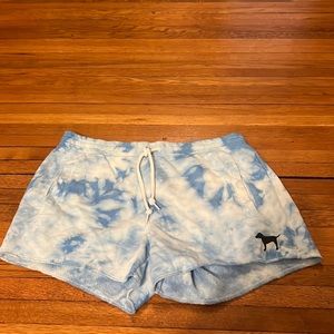 Blue tie dye PINK VS comfy shorts